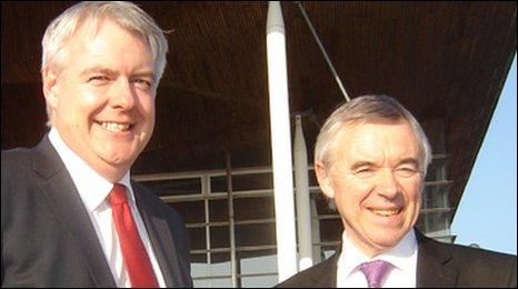 Carwyn Jones ac Ieuan Wyn Jones