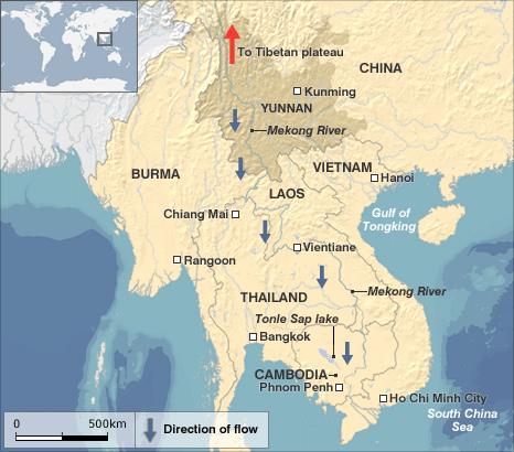 Map of the Mekong River