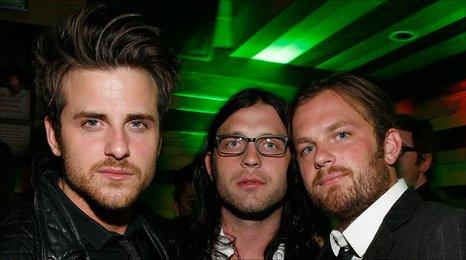 Jared Followill, Nathan Followill and Caleb Followill from The Kings of Leon