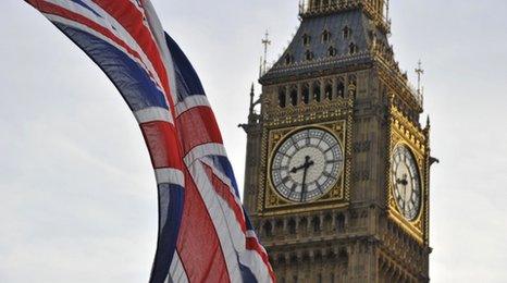 British flag and Big Ben