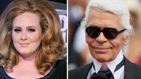 Adele and Karl Lagerfeld