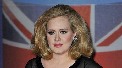Adele at the Brit awards