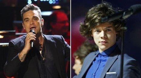 Robbie Williams and One Direction's Harry Styles