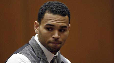 chris brown curly hair