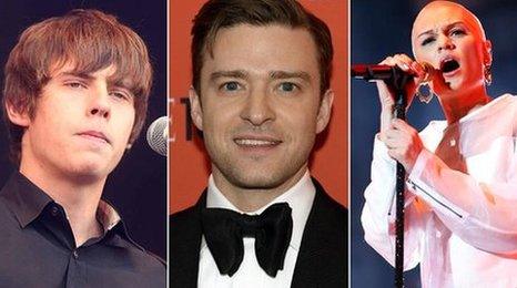 Jake Bugg, Justin Timberlake and Jessie J