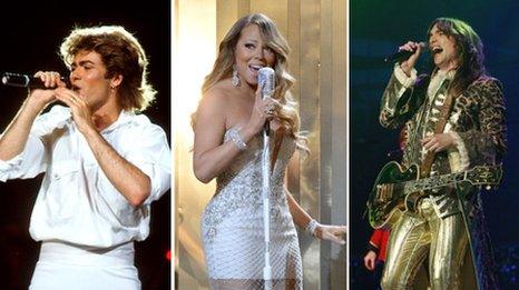 George Michael, Mariah Carey and Justin Hawkins