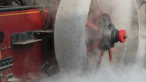 A steam engine at Trevithick Day