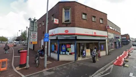 Google A street view photograph of a Post Office branch in Bridgwater