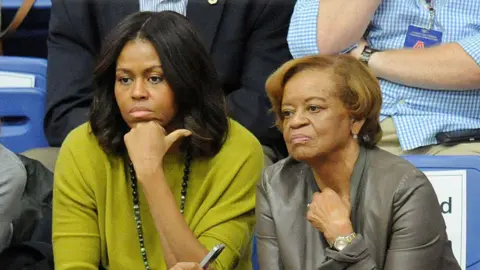 Marian Robinson (right) and Michelle Obama