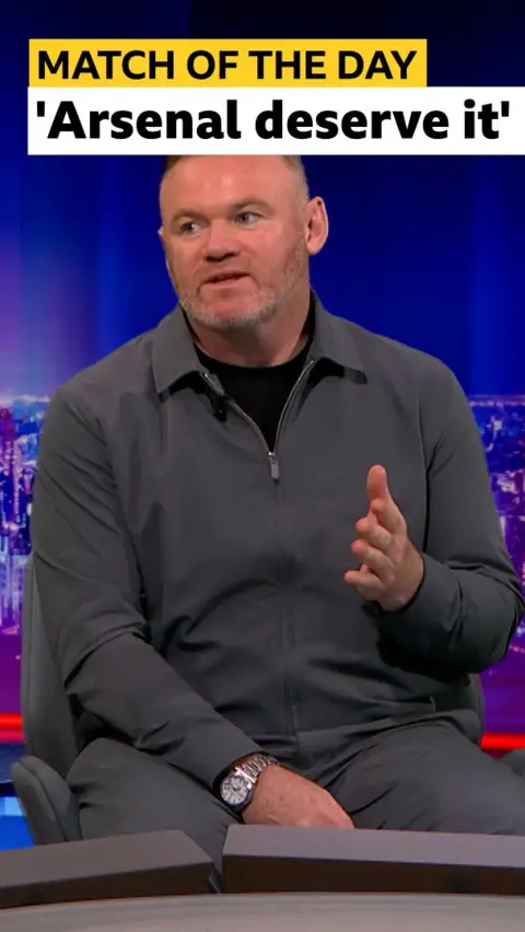 Wayne Rooney in the MOTD studio