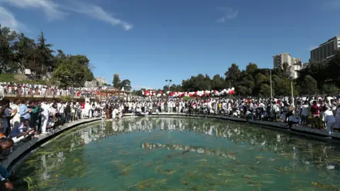 Reuters People sprinkle water on their bodies as they take part in the Irreecha celebration, the Oromo thanksgiving ceremony in Addis Ababa