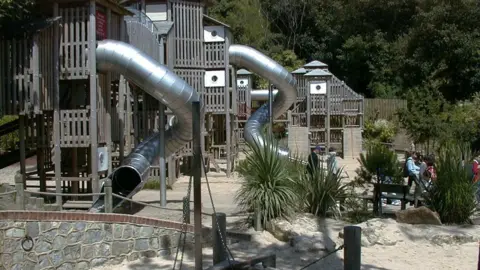 A play area at Lower Leas coastal park in Folkestone