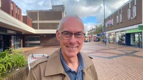 Tory councillor Damon Brown on Bedworth high street