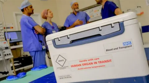 NHS Blood and Transplant Doctors in hospital