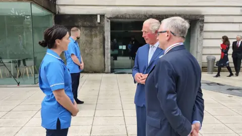 BBC Prince Charles meeting medical staff