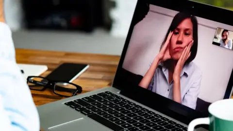 Getty Images Woman on zoom call