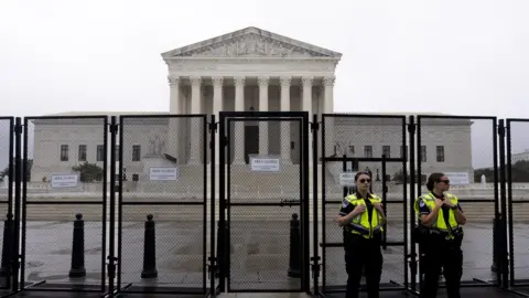 Reuters Barricade outside the supreme court