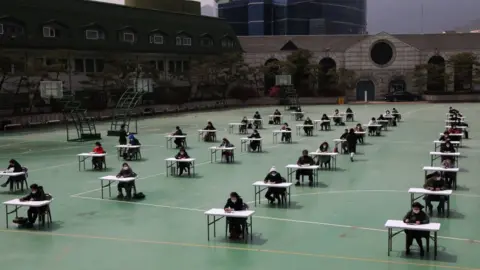 Getty Images South Korean Students Sit For Public Exam Amid The Coronavirus Pandemic