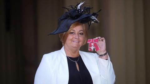 Suzanne Richards with her MBE