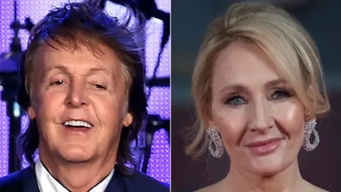 Getty Images Sir Paul McCartney and JK Rowling