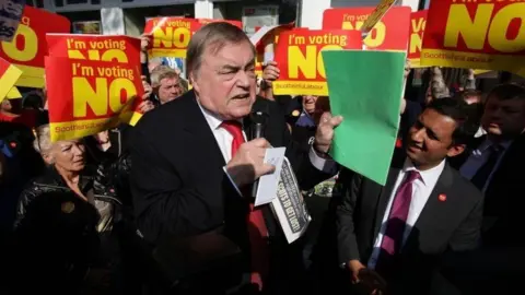 Rex Features John Prescott campaigning in the 2014 Scottish independence campaign