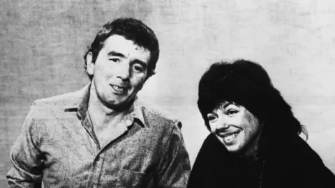 PA Media Convicted murderer Jimmy Boyle with wife Sara after his release from Barlinnie