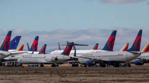 Getty Images Delta planes grounded