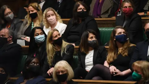 UK Parliament/Jessica Taylor Labour MPs wearing masks