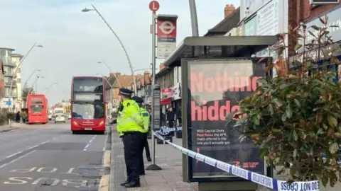 BBC The scene of the stabbing