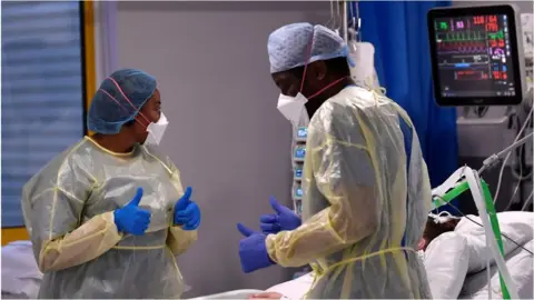 Reuters Nurses in PPE in Milton Keynes