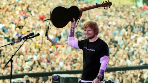 BBC Ed Sheeran performs at the BBC's Biggest Weekend