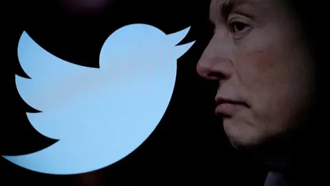 Reuters Twitter logo and Elon Musk image.