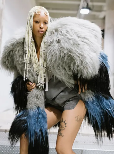 Vanni Basetti/WWD via Getty Images Backstage at the Rick Owens fashion show as part of Paris Fashion Week Fall 2026 held at Palais de Tokyo on March 5, 2026 in Paris, France. 