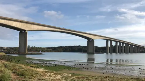 BBC The Orwell Bridge in Ipswich