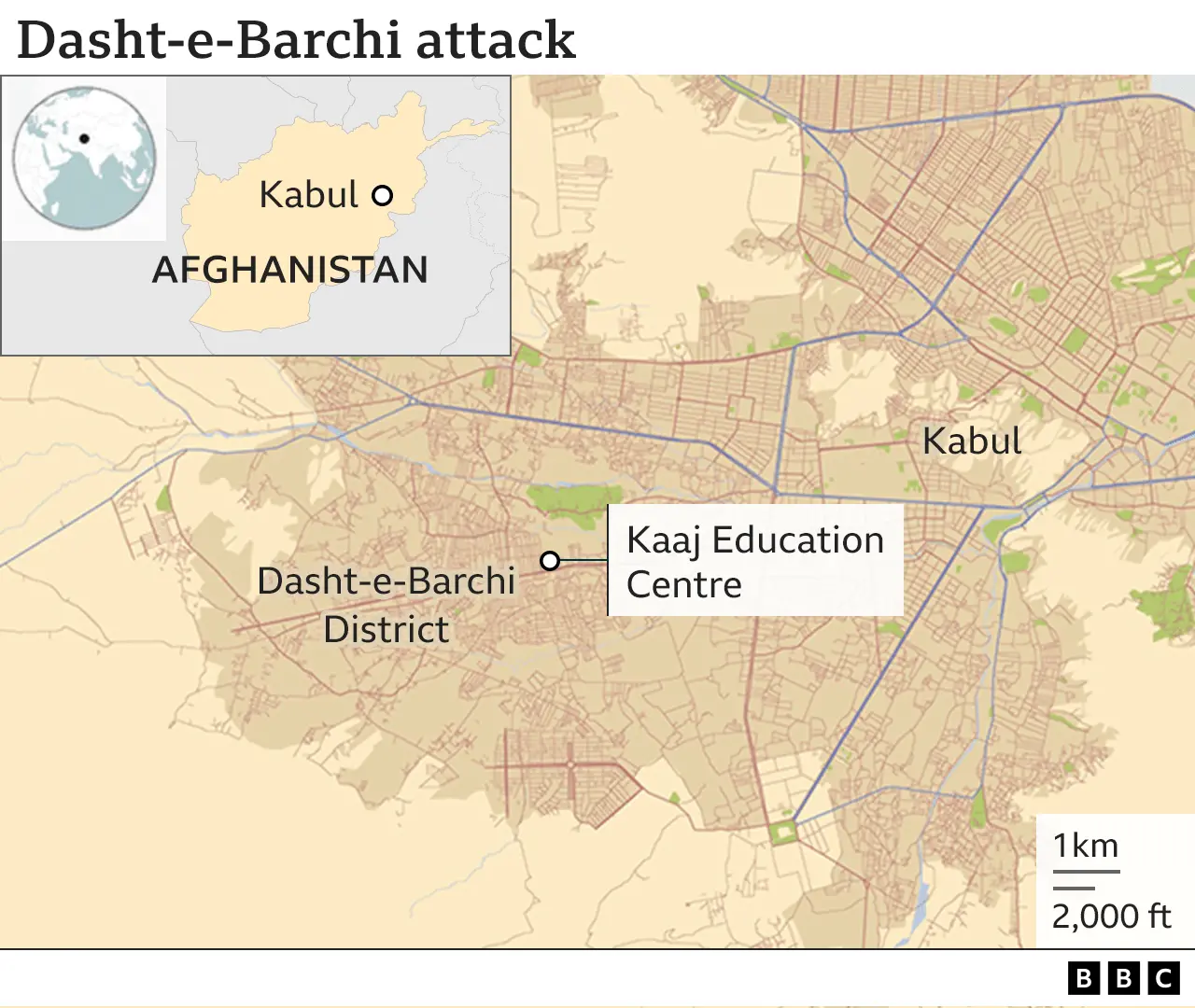 Kabul map