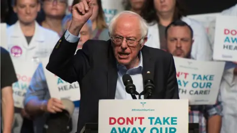 Getty Images Bernie Sanders speaks in West Virginia