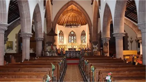 Manx scenes Peel Cathedral