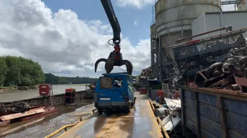 Paul Cheese Car crusher in Cornwall