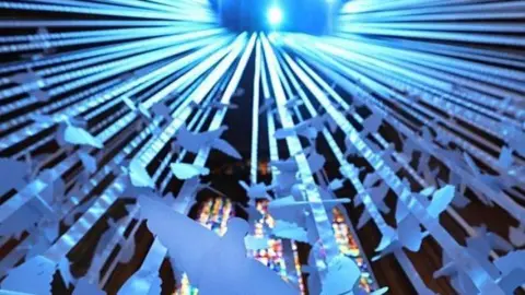 Peter Walker A previous peace dove installation in Derby