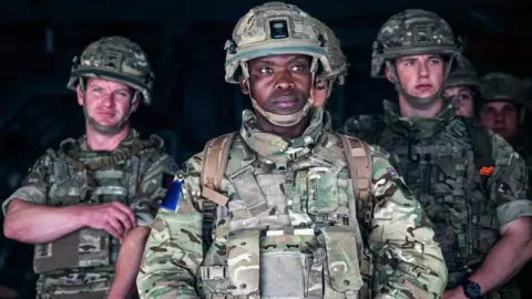 EPA British Forces from 16 Air Assault Brigade on arrival in Kabul, Afghanistan, 15 August 2021