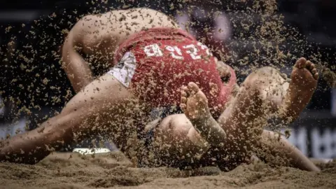 AFP/Getty Korean wrestlers