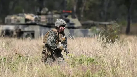 Getty Images US Marine participates in an assault exercise Australia July 2021