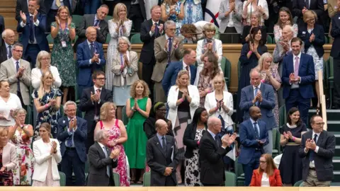 Reuters Sarah Gilbert receives a standing ovation at Wimbledon