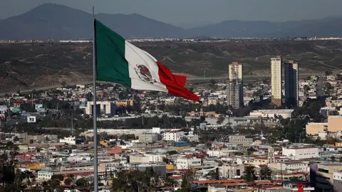 Getty Images Flag at US Mexican Border