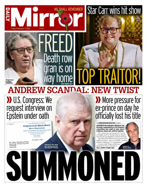 new twist", reads the headline on the front page of the Daily Mirror.