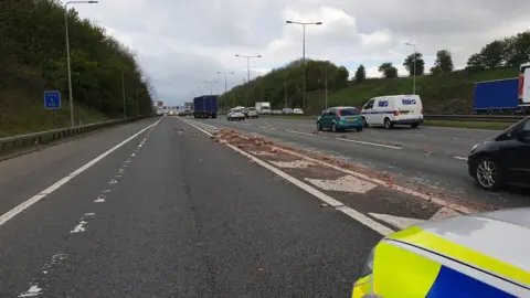 West Yorkshire Police Dead birds on M62