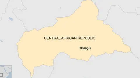 A map of the Central African Republic.
