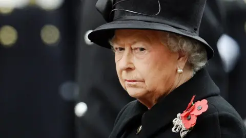 EPA The Queen at Remembrance Sunday ceremony