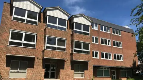 Mole Valley District Council Claire House and James House from the outside