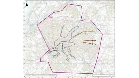 Bristol City Council Vehicles wanting to enter the area marked 'Medium' could be charged in future